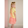 NoNo Nika AOP smocked skirt Orange Coral