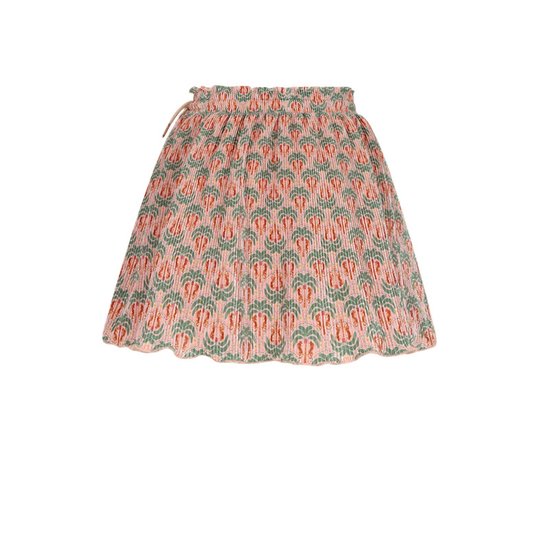 NoNo Norah Printed Plisse Skirt Sage Green