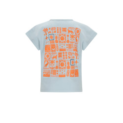 NoNo Kate Tshirt S/SL with big back print Dream Blue