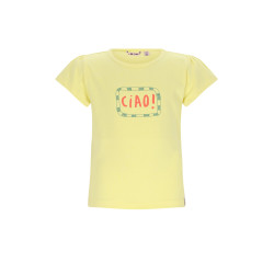 NoNo Kiss CIAO T-shirt with capsleeve Light Lemon