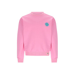 NoNo Konono Sweater with Oranged print at back Camelia Pink