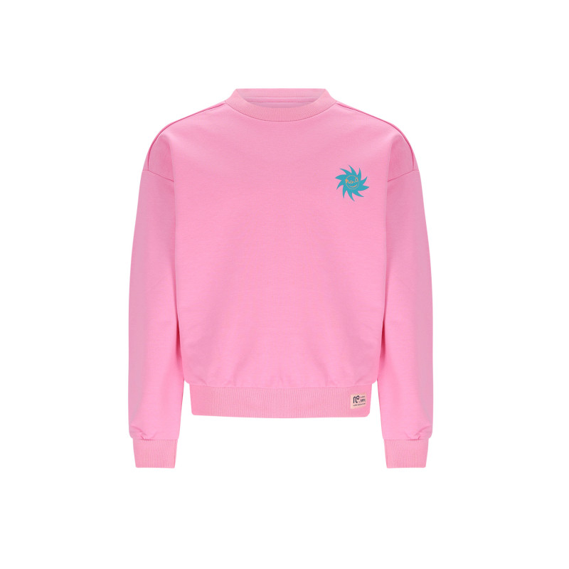 NoNo Konono Sweater with Oranged print at back Camelia Pink