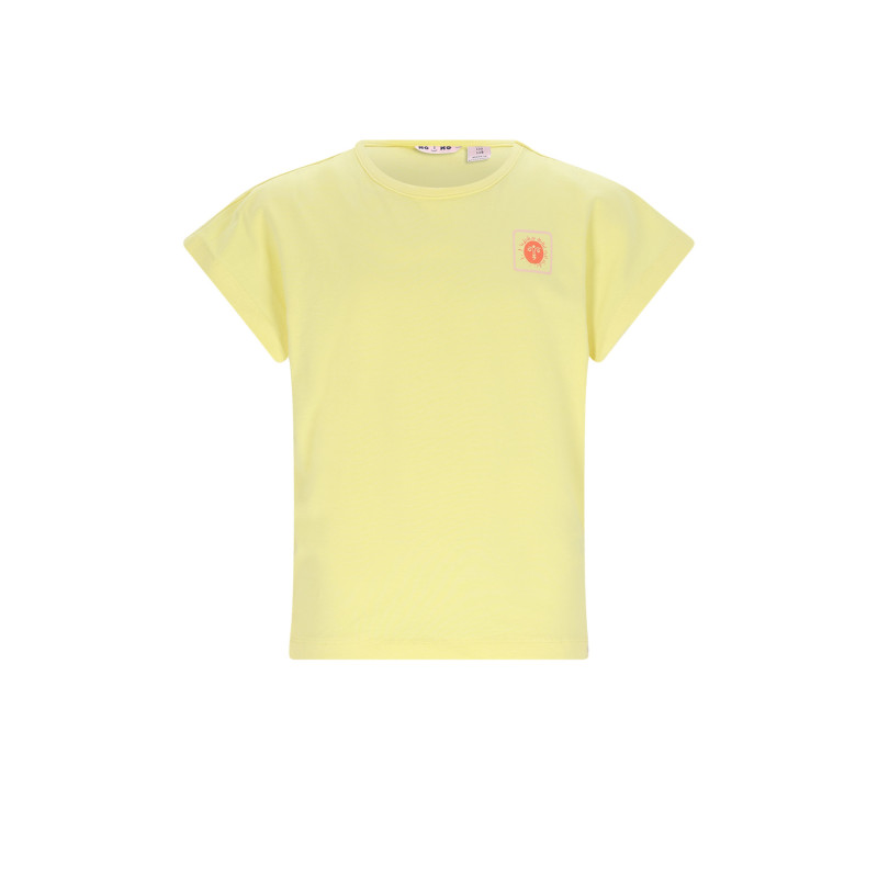 NoNo Kate Tshirt S/SL with big back print Light Lemon