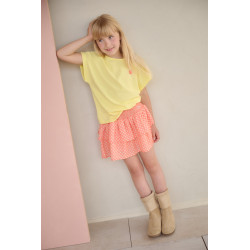 NoNo Kate Tshirt S/SL with big back print Light Lemon