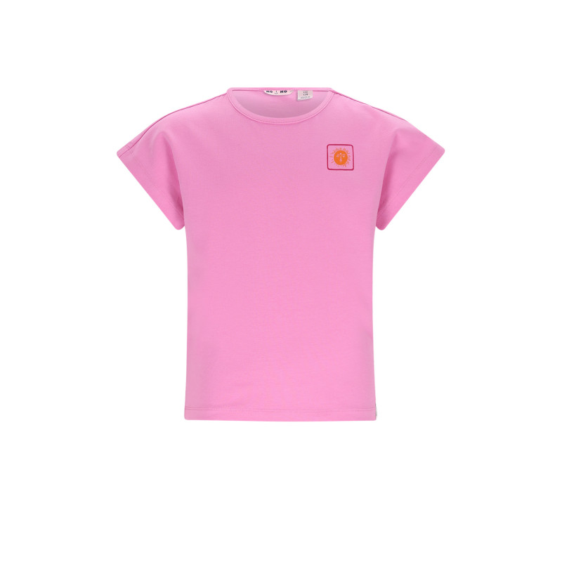NoNo Kate Tshirt S/SL with big back print Camelia Pink
