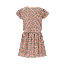 NoNo Miron Plisse Dress with balloonsleeve Sage Green
