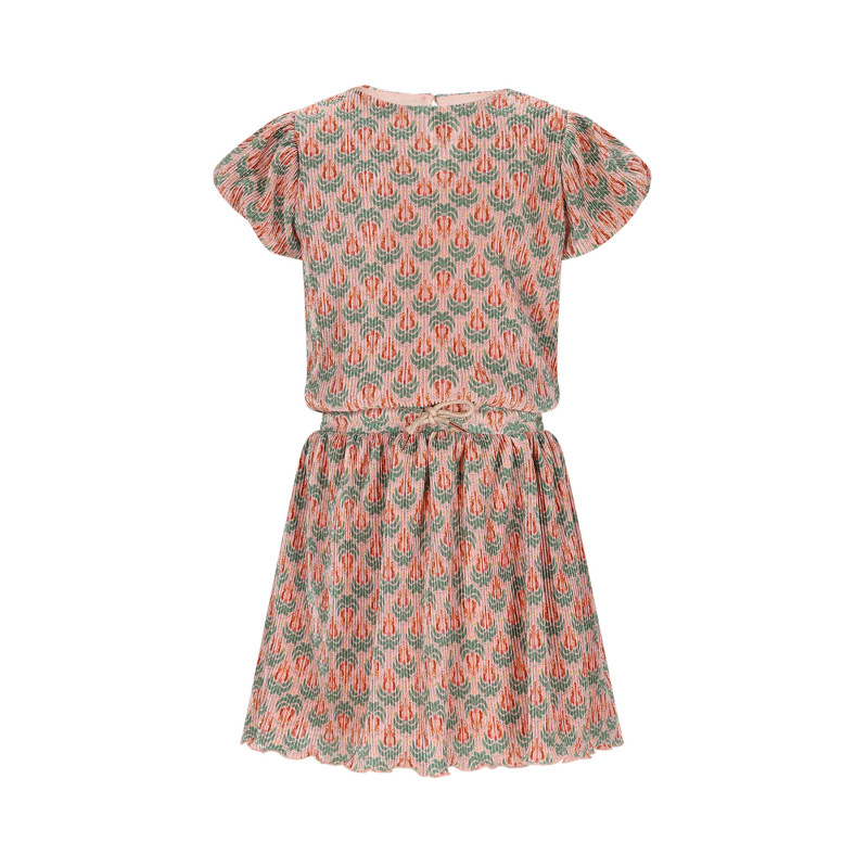 NoNo Miron Plisse Dress with balloonsleeve Sage Green