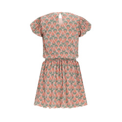NoNo Miron Plisse Dress with balloonsleeve Sage Green