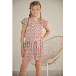 NoNo Miron Plisse Dress with balloonsleeve Sage Green