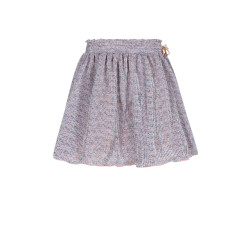 NoNo Norah Printed Plisse Skirt Ensign Blue
