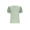NoNo Kyoto Ribjersey Top with puffed sleeves Sage Green