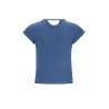 NoNo Kris RibJersey top with tape at shoulder Ensign Blue