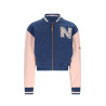 NoNo Devis Sweat zip up varsity cardigan Ensign Blue