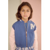 NoNo Devis Sweat zip up varsity cardigan Ensign Blue