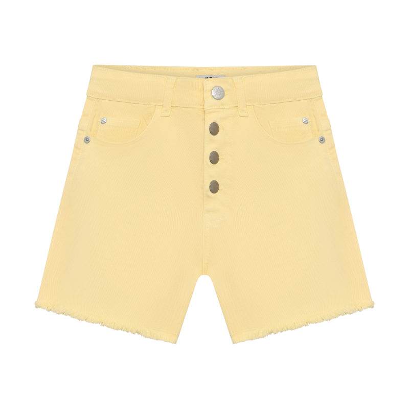 Indian Blue Jeans Wide Denim Short Colour  Yellow
