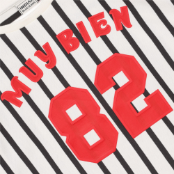 Indian Blue Jeans T-shirt Vertical Stripe White