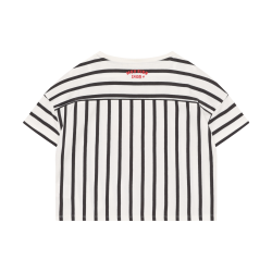 Indian Blue Jeans T-shirt Vertical Stripe White