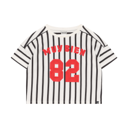 Indian Blue Jeans T-shirt Vertical Stripe White