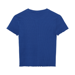 Indian Blue Jeans T-shirt Rib Cropped Blue