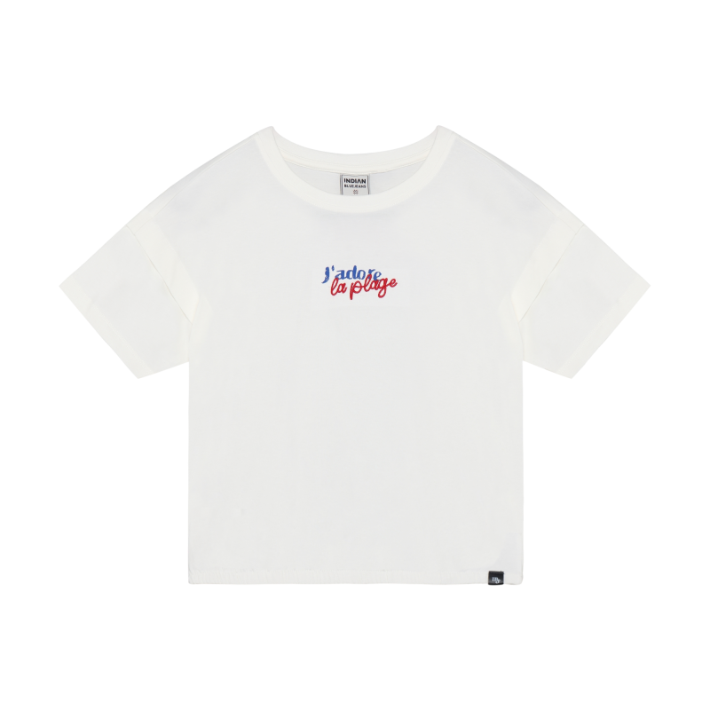 Indian Blue Jeans T-shirt Plage White