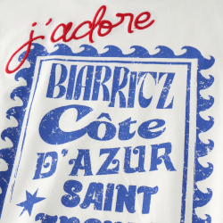 Indian Blue Jeans T-shirt Plage White