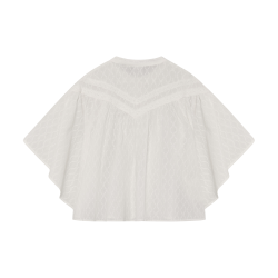 Indian Blue Jeans Shirt Wide Sleeve White