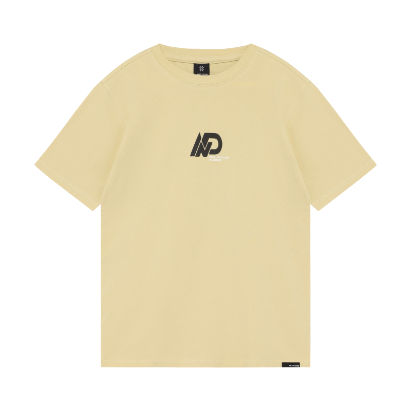 Indian Blue Jeans T-Shirt Indian Backprint Yellow