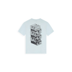 Ballin Junior Stacked Logo Pencil Sketch T-shirt Lt Blue