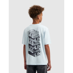 Ballin Junior Stacked Logo Pencil Sketch T-shirt Lt Blue