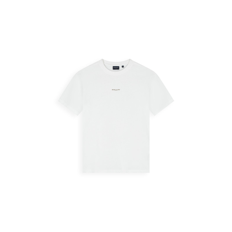 Ballin Junior Stacked Logo Pencil Sketch T-shirt White