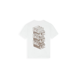 Ballin Junior Stacked Logo Pencil Sketch T-shirt White