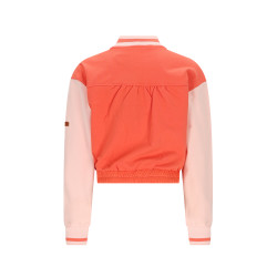 NoNo Devis Sweat zip up varsity cardigan Orange Coral
