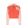 NoNo Devis Sweat zip up varsity cardigan Orange Coral