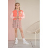NoNo Devis Sweat zip up varsity cardigan Orange Coral