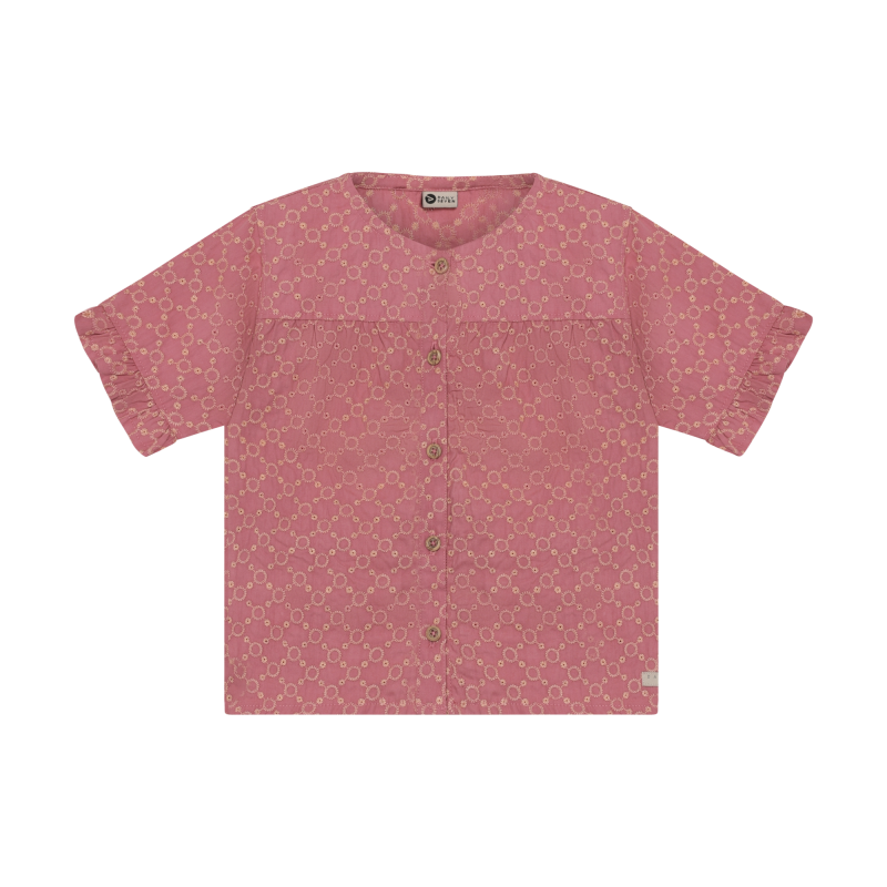 Daily Seven Shirt Ruffle Broderie Heather Rose