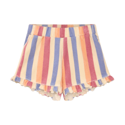 Daily Seven Terry Shorts Striped Heather Rose