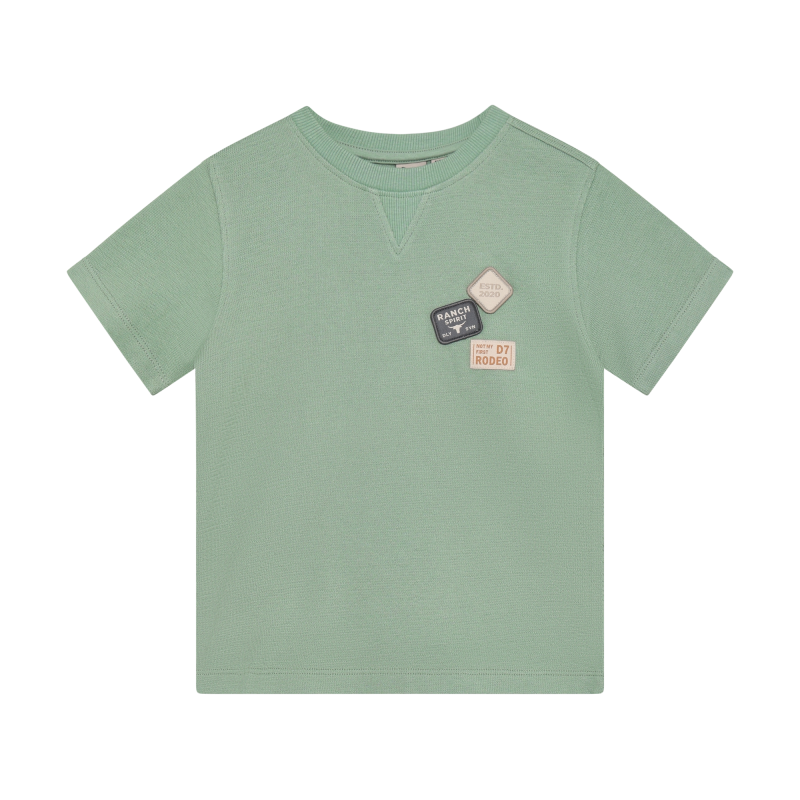 Daily Seven T-shirt Basic Badge Green Milieu