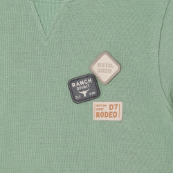 Daily Seven T-shirt Basic Badge Green Milieu