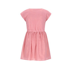 Like Flo Maika Flo girls glitter dress with knot and button closure at front Copper