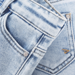 Daily Seven Denim Shorts Heart Blue Denim