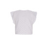 Like Flo Charlotte Flo girls broderie anglaise blouse with fake bow closure Off white