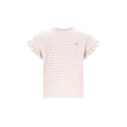 Like Flo Emma Flo girls ruffle sleeve end Gold stripe