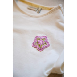 Like Flo Djezz Flo girls sweat tee with elatic in hem Off white