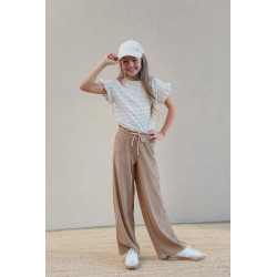 Like Flo Fenna Flo girls satin plissé pants Olive