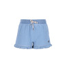 Like Flo Fiona Flo girls chambrey short with ruffle hem lt denim