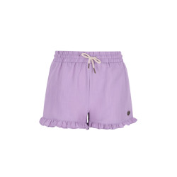 Like Flo Fiona Flo girls chambrey short with ruffle hem Lilac