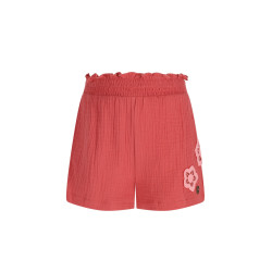 Like Flo Fee Flo girls mousseline short with crochet flower Desert stone