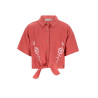 Like Flo Cecile Flo girls knotted oversized blouse Desert stone
