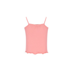 Like Flo Evina Flo girls solid rib singlet Salmon