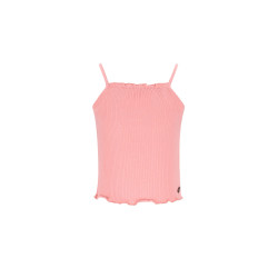 Like Flo Evina Flo girls solid rib singlet Salmon